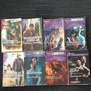 Harlequin Intrigue Mystery Romance Book Set Of 8